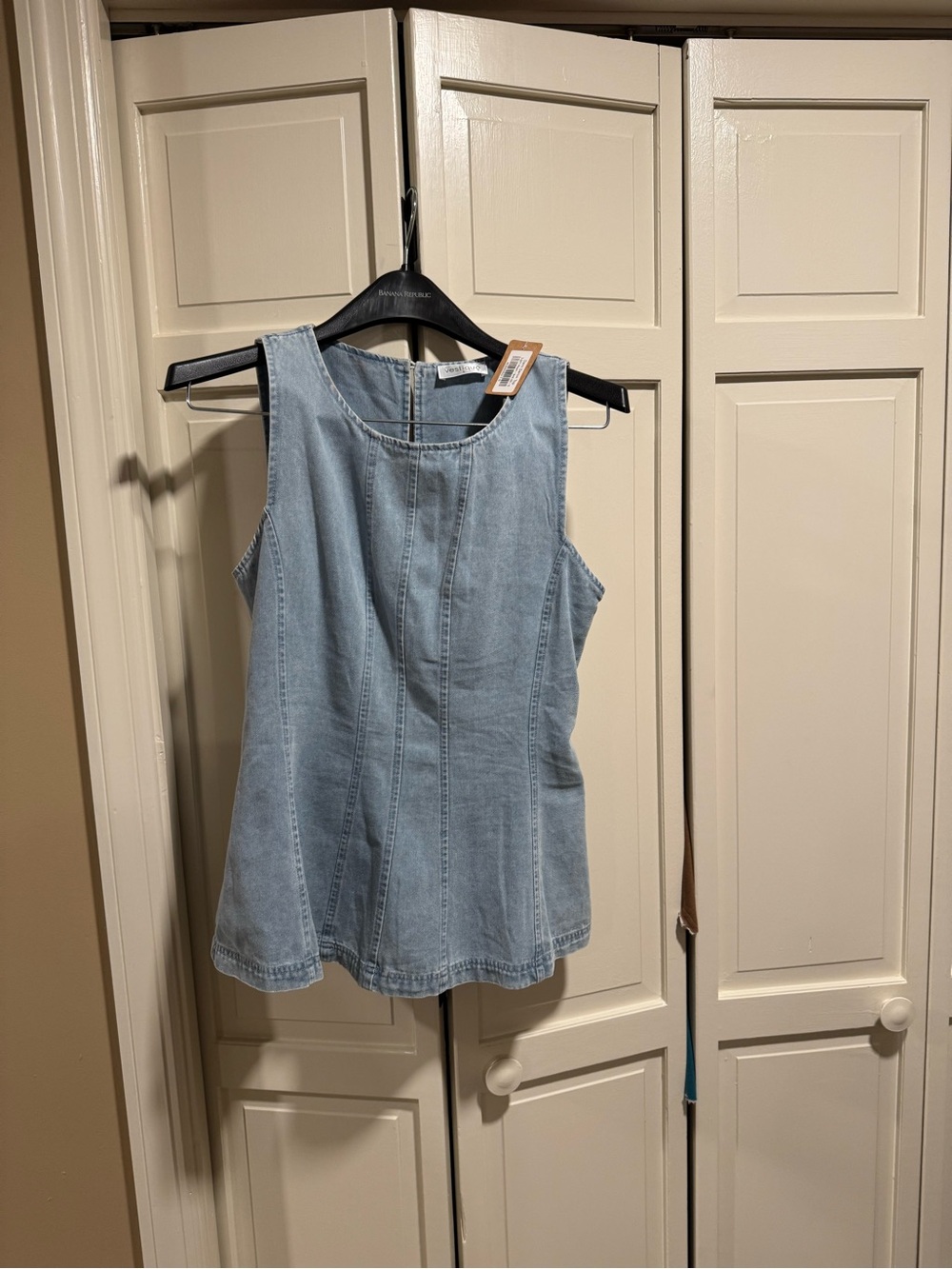 vestique Light Blue Denim Tank Top